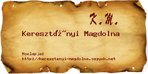Keresztényi Magdolna névjegykártya